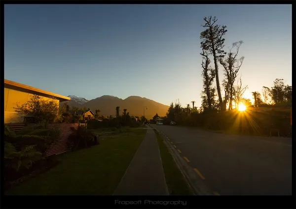 Sunset in Franz Josef